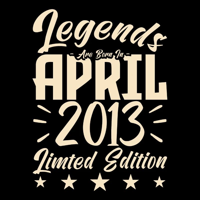 Born April 2013 Birthday Gift 2013