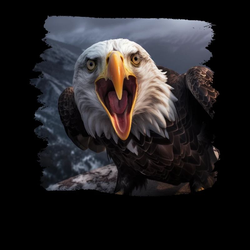 Aulne pygargue à tête blanche oiseau aigle pierre