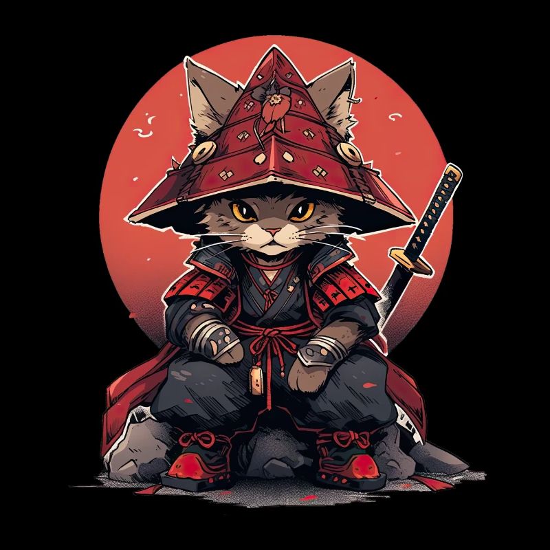 Chat d’Asie Samouraï japonais Samouraï