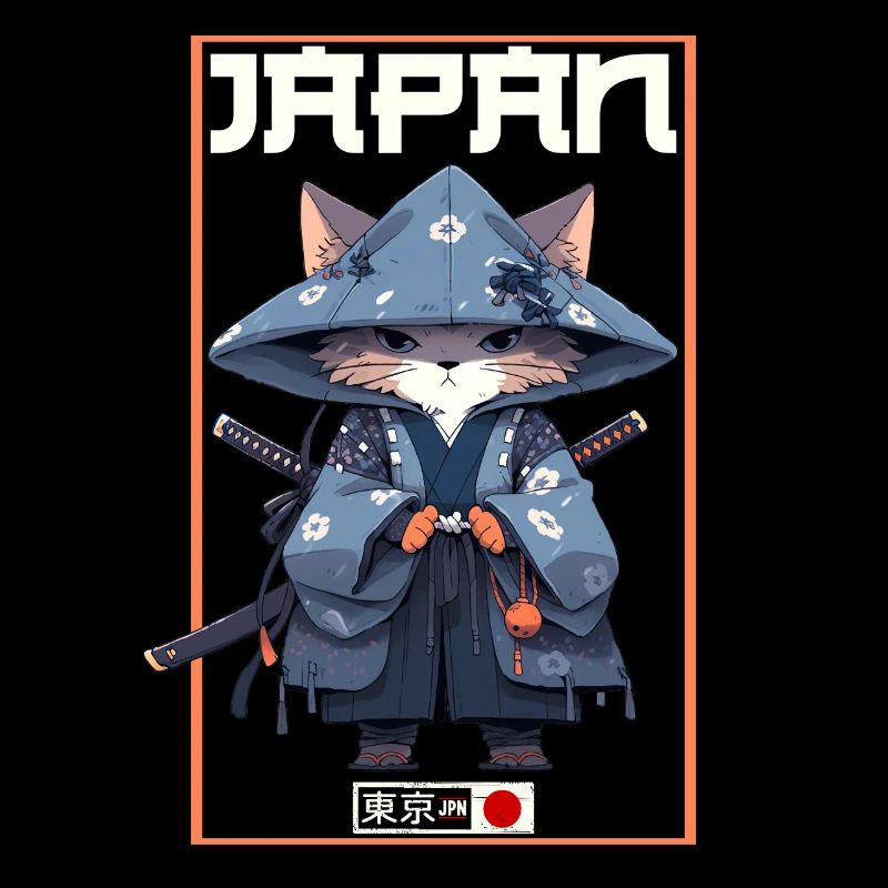 Chat d’Asie Samouraï japonais Samouraï