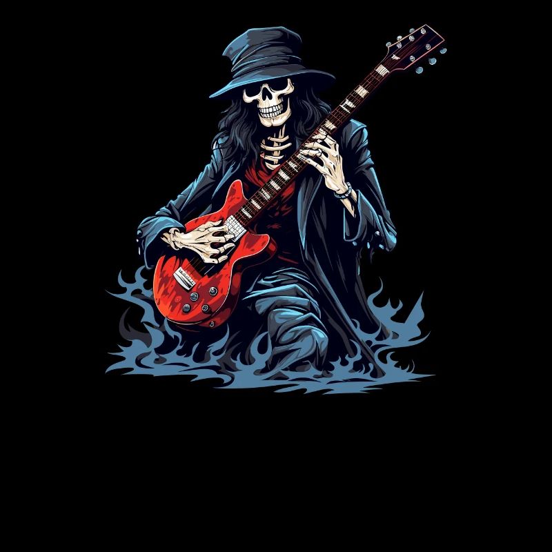 Guitariste tshirt guitare électrique cordes