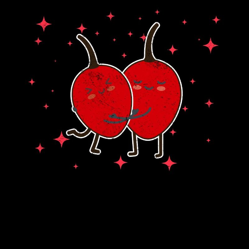 Cute Tamarillo Couple Hugging Tamarillo Lovers