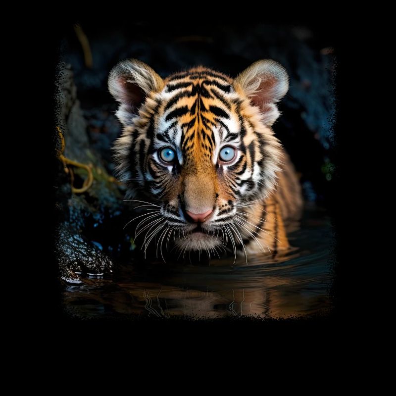 Tigre réaliste bébé tigre