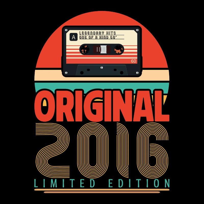 Vintage Birthday Gift 2016. Retro 2016.