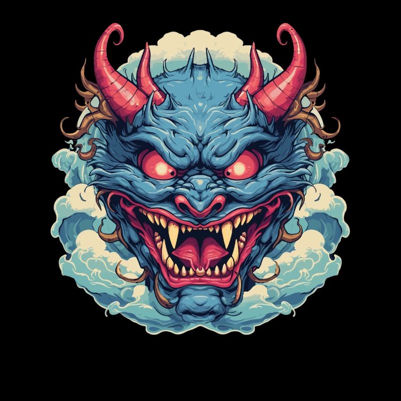 Japanese Hannya Demon Samurai Warrior Oni Mask