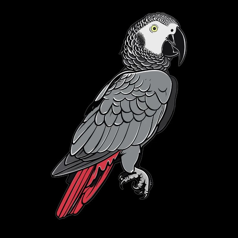 African grey parrots