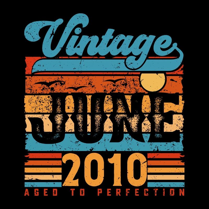 Juni 2010, Vintage-Jubiläumsgeschenk Juni 2010.