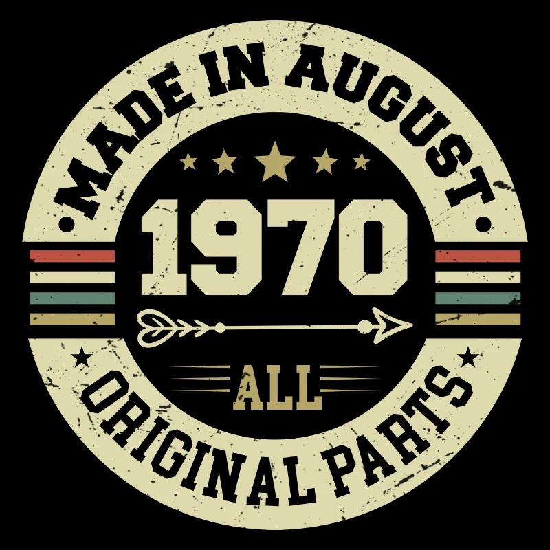 August 1970 Birthday Gift August 1970 August