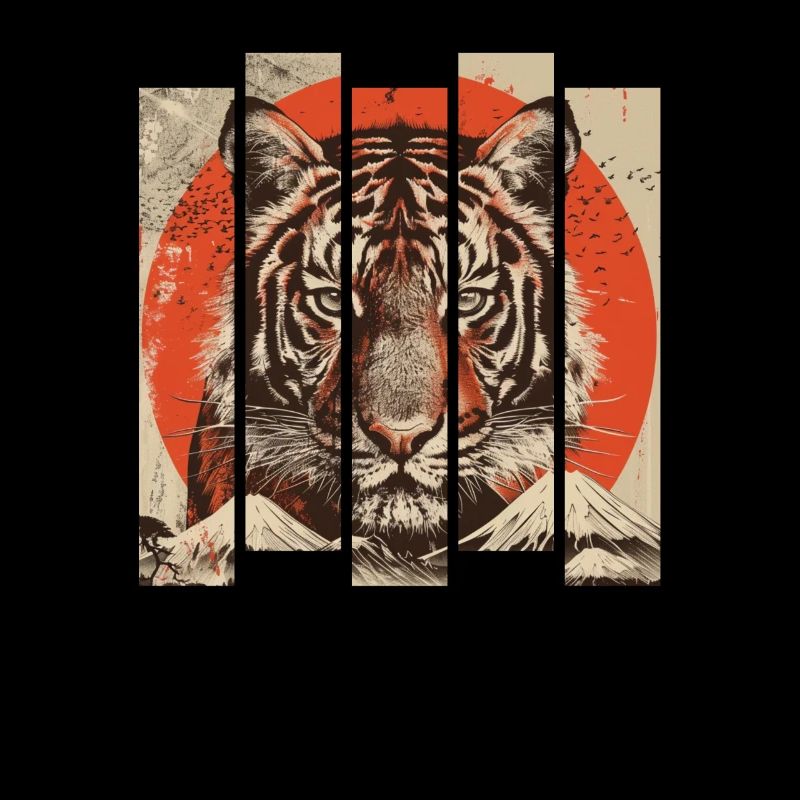 80s Retro Japanese Tiger