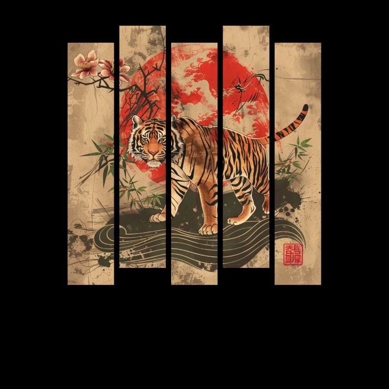 80s Retro Japanese Tiger