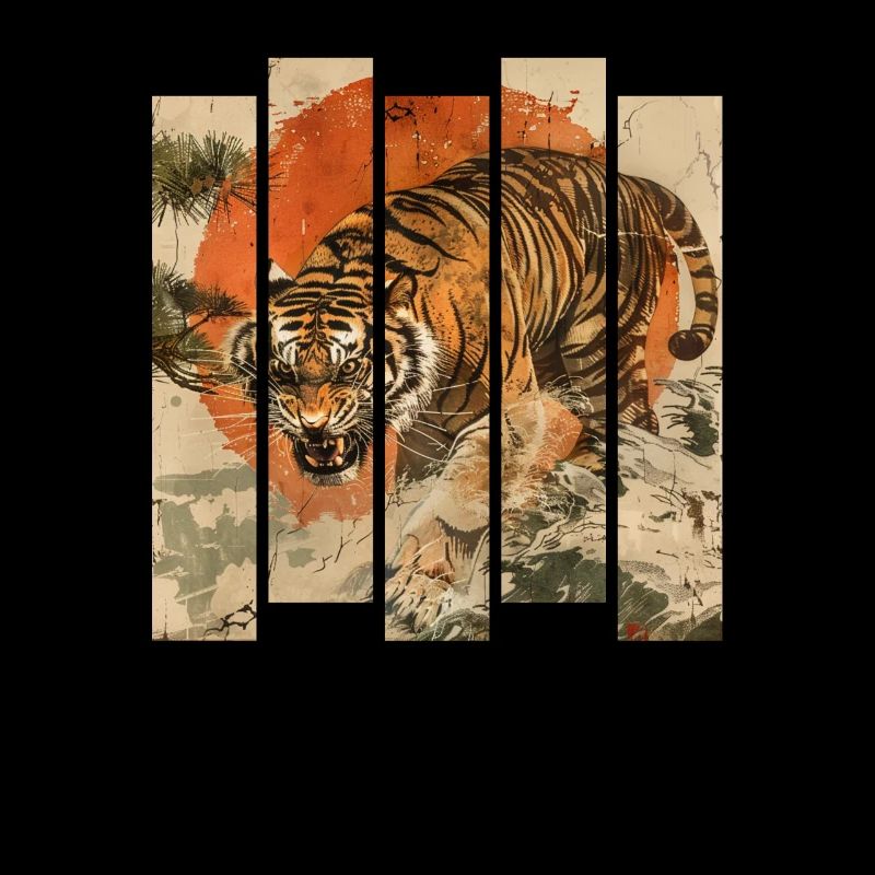 80s Retro Japanese Tiger
