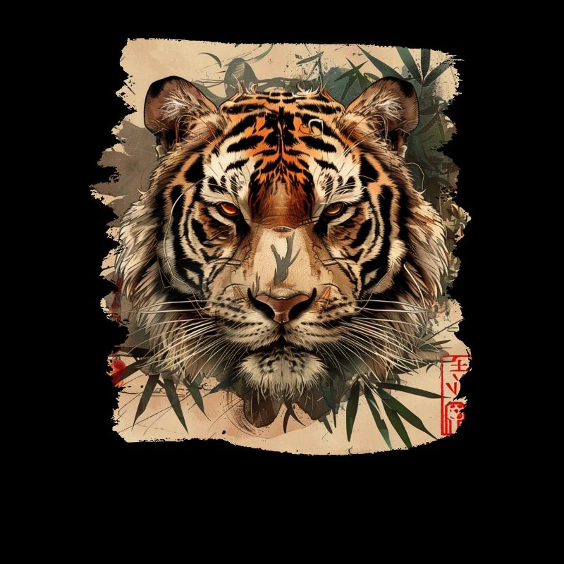 80s Retro Japanese Tiger