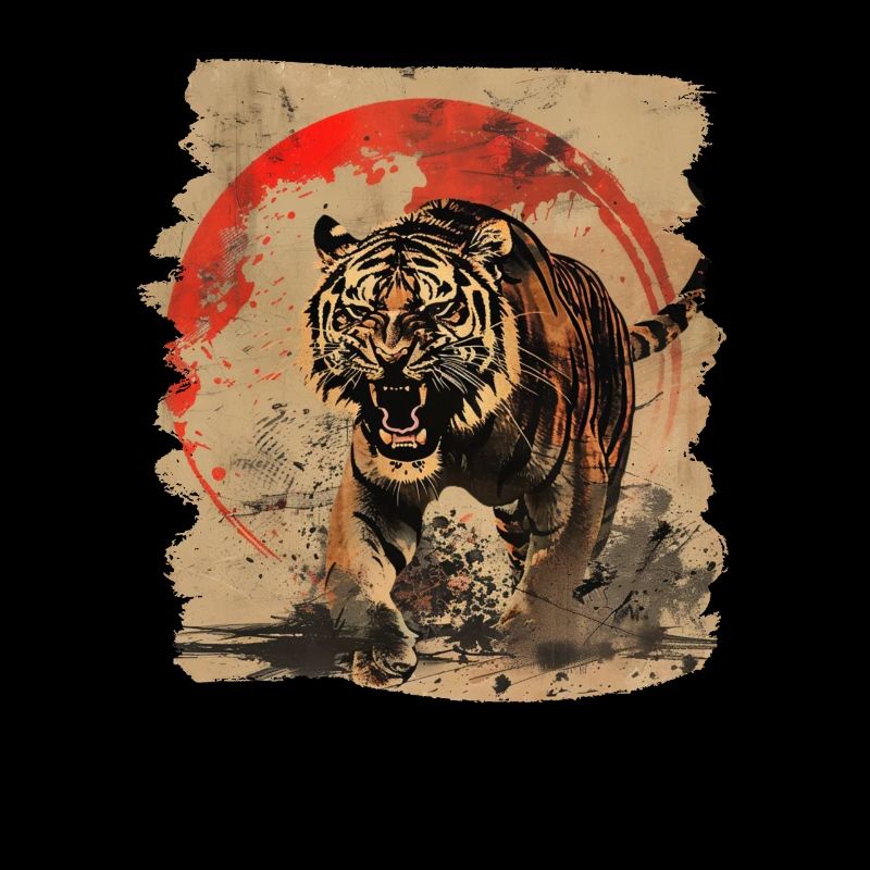 80s Retro Japanese Tiger