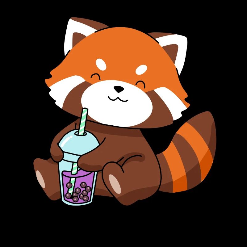 Red Panda Bubble Tea Gift Boba Tea Red Panda