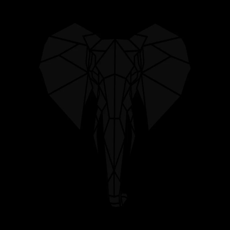 Geometric Stencilize Elephant