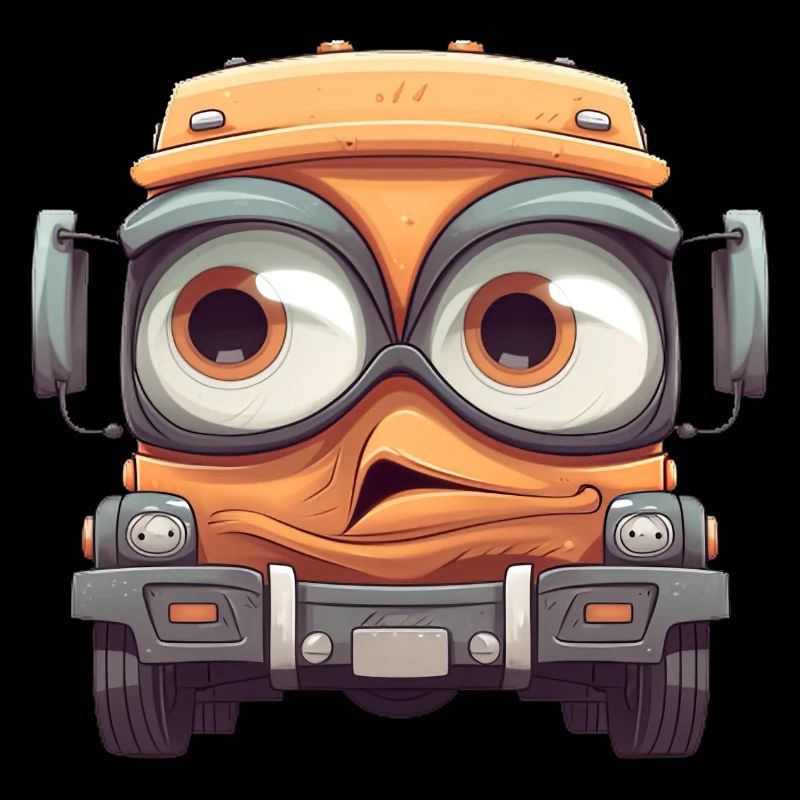Comic Lastwagen mit Gesicht