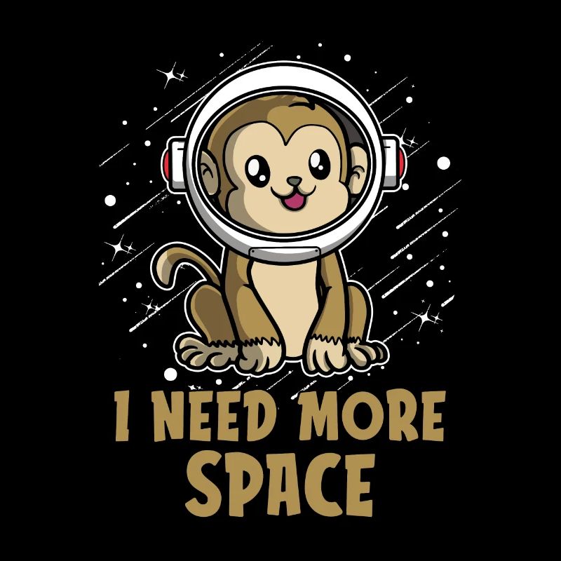 Astronaute singe J’ai besoin de plus d’espace