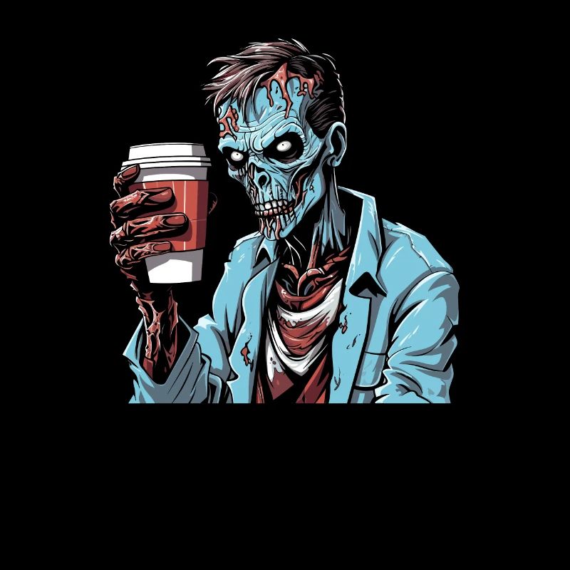 Kaffee Cafe Halloween Zombie Hand