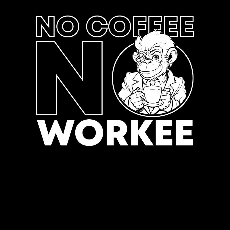Café Café Singe Pas De Café Pas de Workee