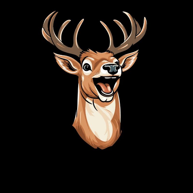 Cerf souriant
