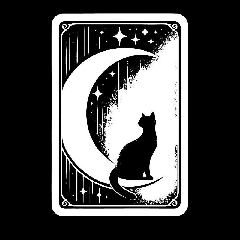 Mond Tarot Katze Moon Cat