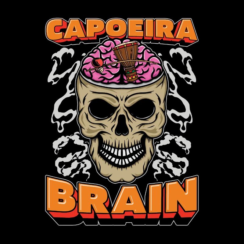 Capoeira Martial Dance Skull Capoeira Brain