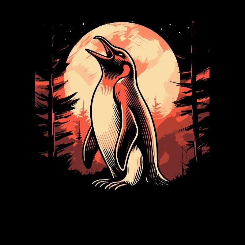 Pingouin Lune Hurlement