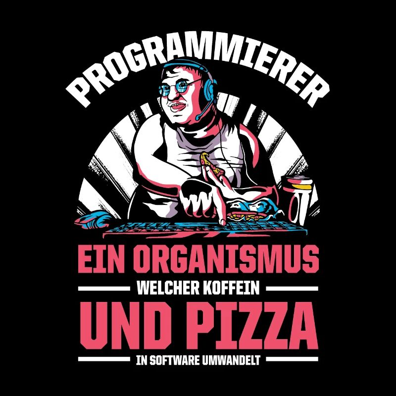 Programmierer Ein Organismus Aus Koffein Und Pizza