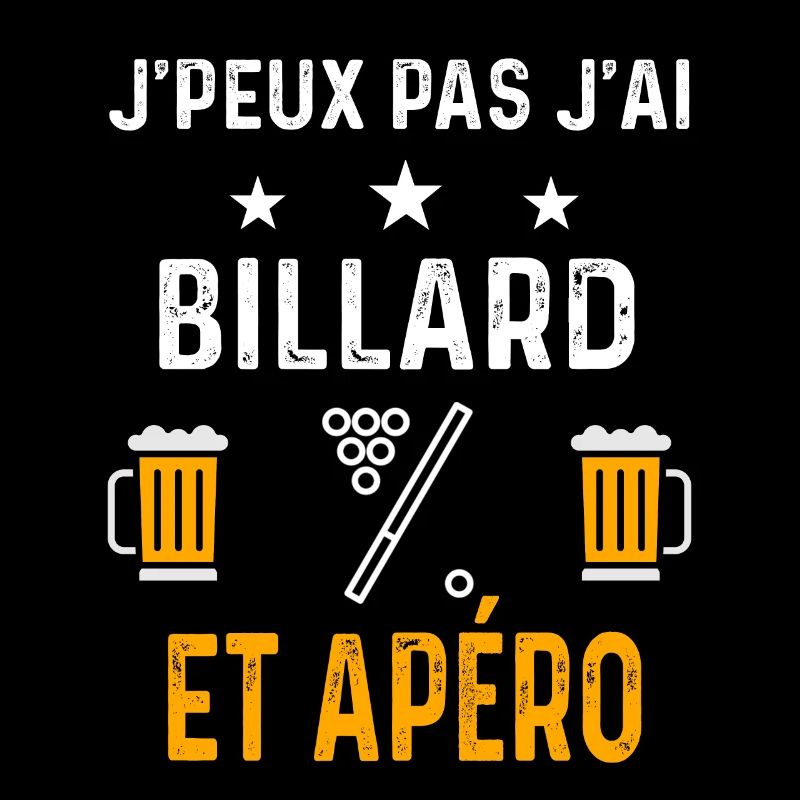 je peux pas j'ai billard queue et apéro billard