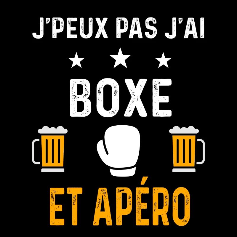 je peux pas j'ai boxe gants et apéro boxe