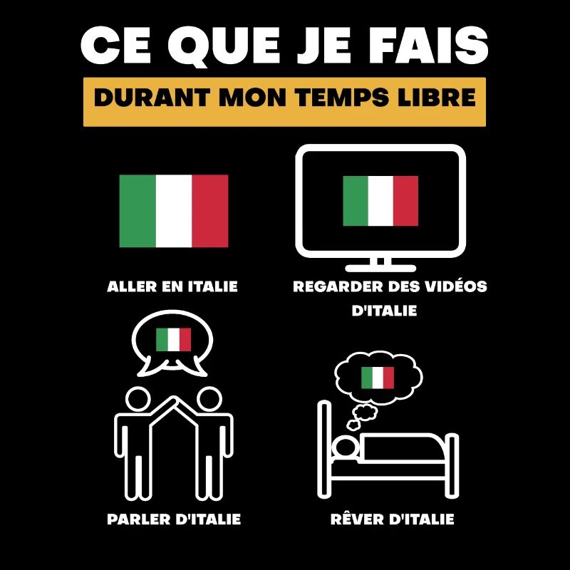 italie drapeau durant temps libre