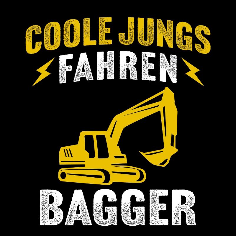 Coole jungs fahren bagger kinder junge