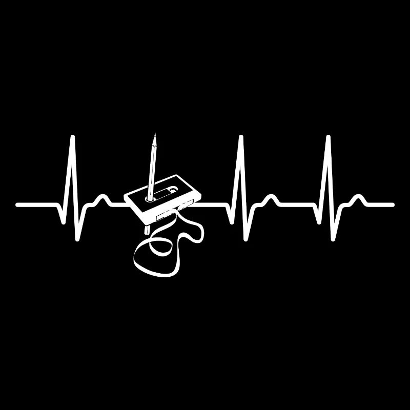 Cassette musicale - Courbe ECG - Courbe cardiaque