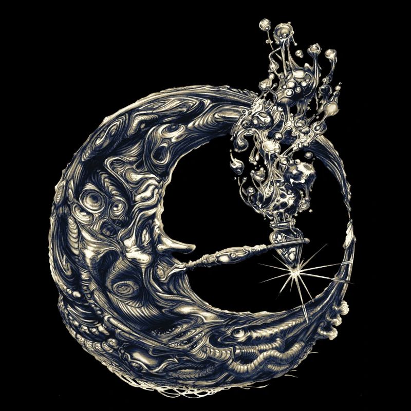 Moon with a pipe