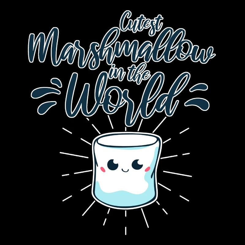 Marshmallow Süßigkeit süß Spruch Kinder