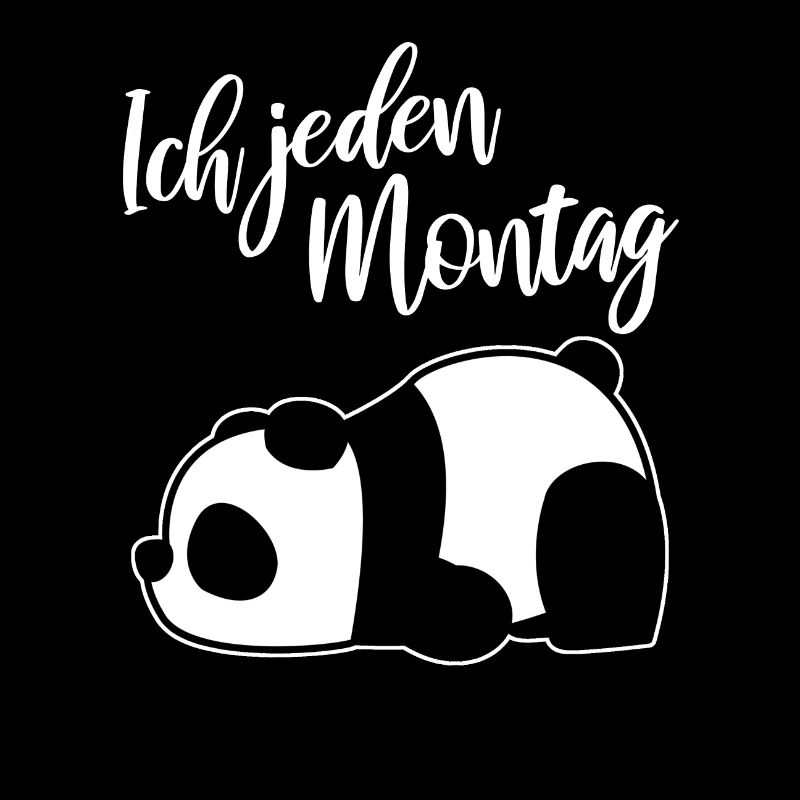 Funny panda panda bear saying Monday