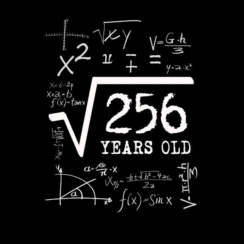 Anniversaire Math - Racine à partir de 256 ans