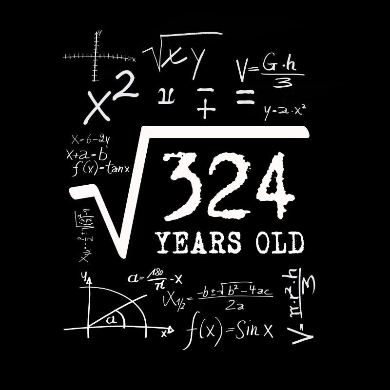 18th Birthday T Shirt Root from 324 Math Nerd