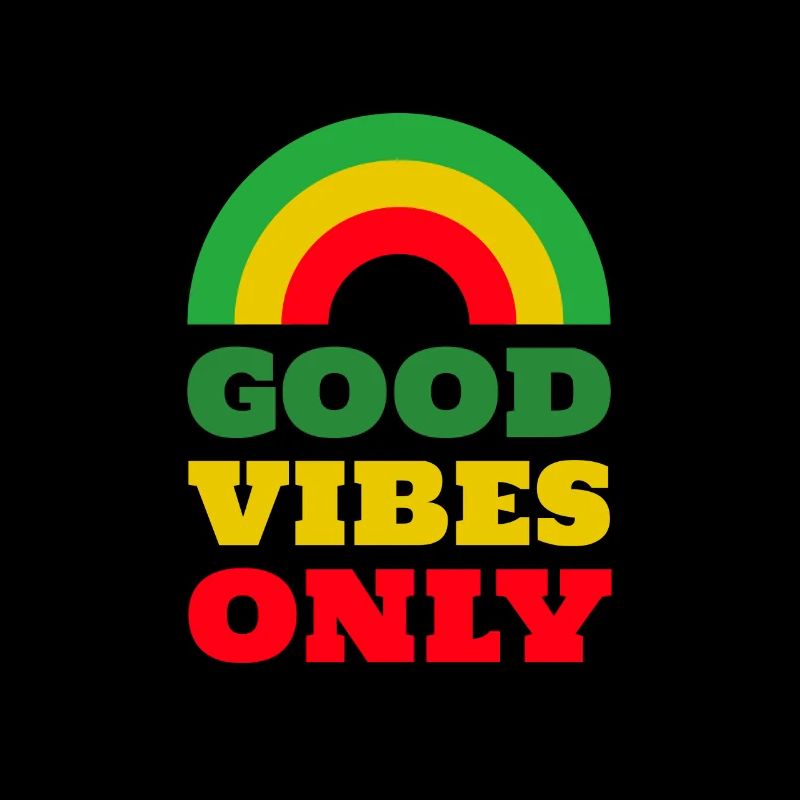 good vibes only reggae arc-en-ciel