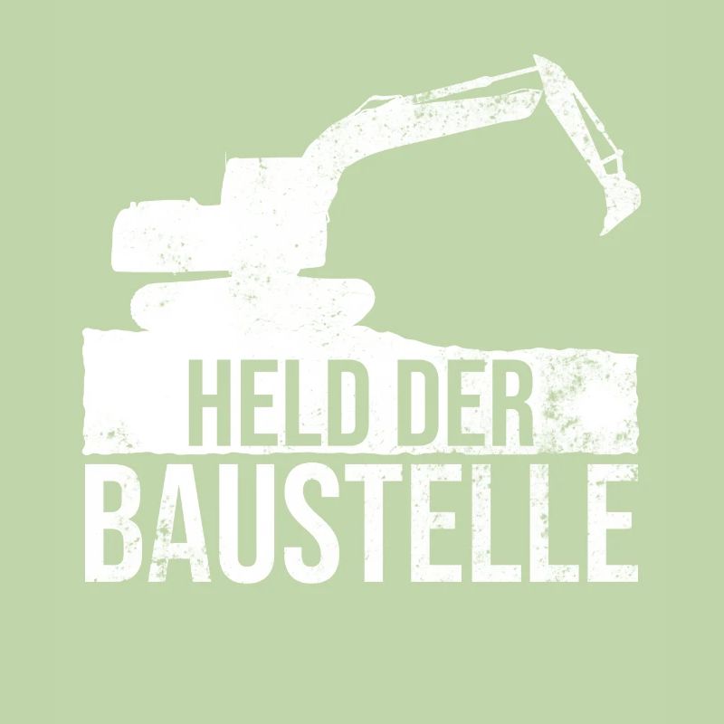Held der Baustelle Baggerfahrer Bauarbeiter