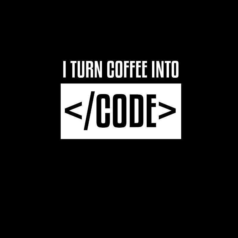I turn coffee into code WHITE Ordinateur T-shirt