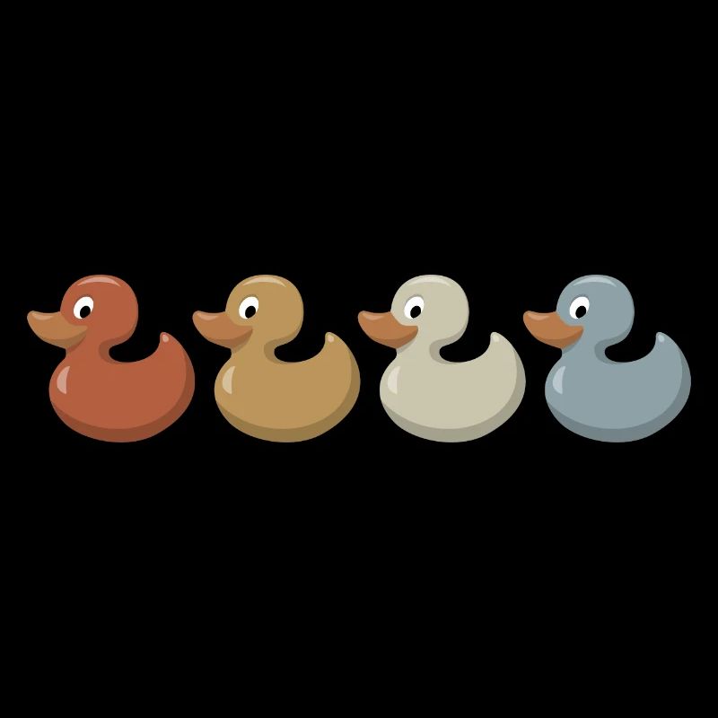 Rétro - Vintage - Silhouette - Canard en caoutchouc