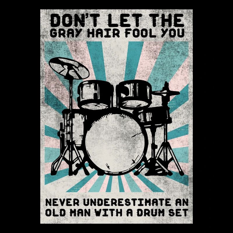 Schlagzeug Drum Sticks Schlagzeuger Opa