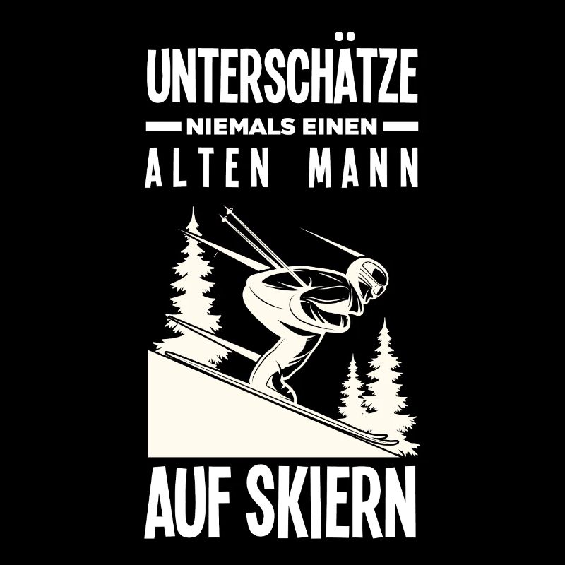 Ski Alter Mann Opa Geschenk