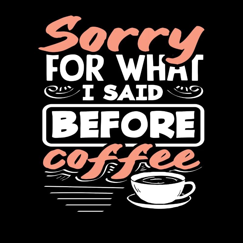 Coffee Lover Saying Apology Before Coffee