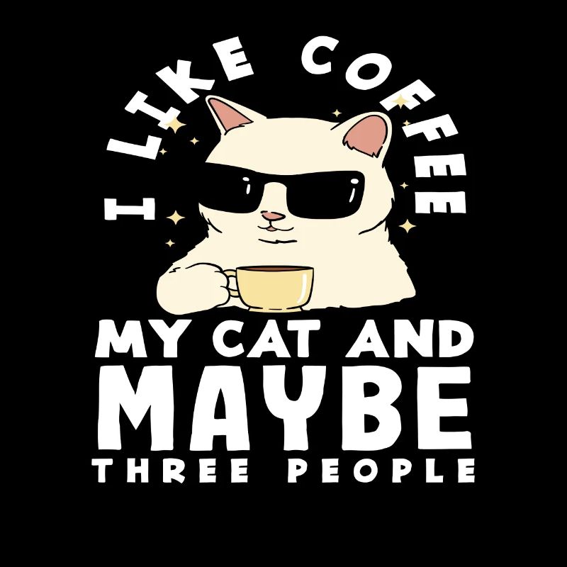 Coffee Lover Cat And Maybe Three