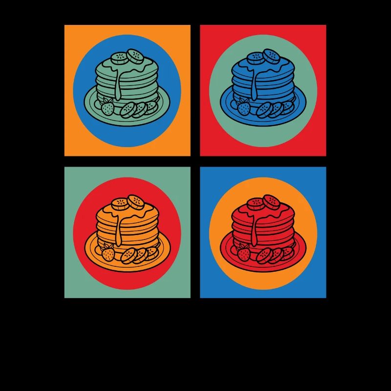 Colorful Pancakes Art Breakfast Delight