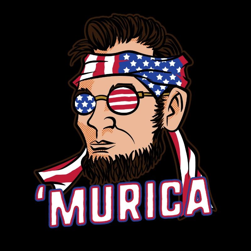 Drapeau de Murica Abe Lincoln le 4 juillet