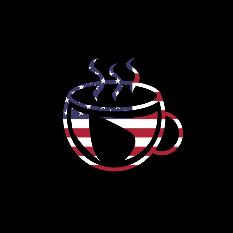 Tasse de café drapeau américain caféine étoiles rayures