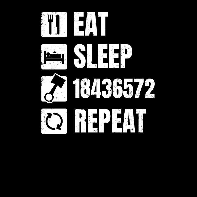 V8 Engine Eat Sleep 18436572 Repeat Gift